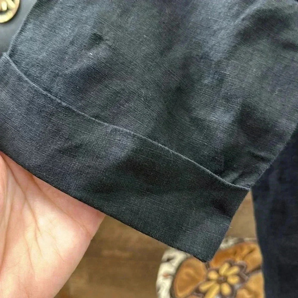 LANTROPY BLACK LINEN JUMPSUIT SIZE SMALL - Picture 6 of 8